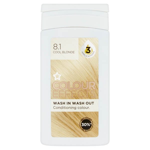 Superdrug Colour Effects Wash In Hair Dye Cool Blonde GOODS Superdrug Cool Blonde 8.1  