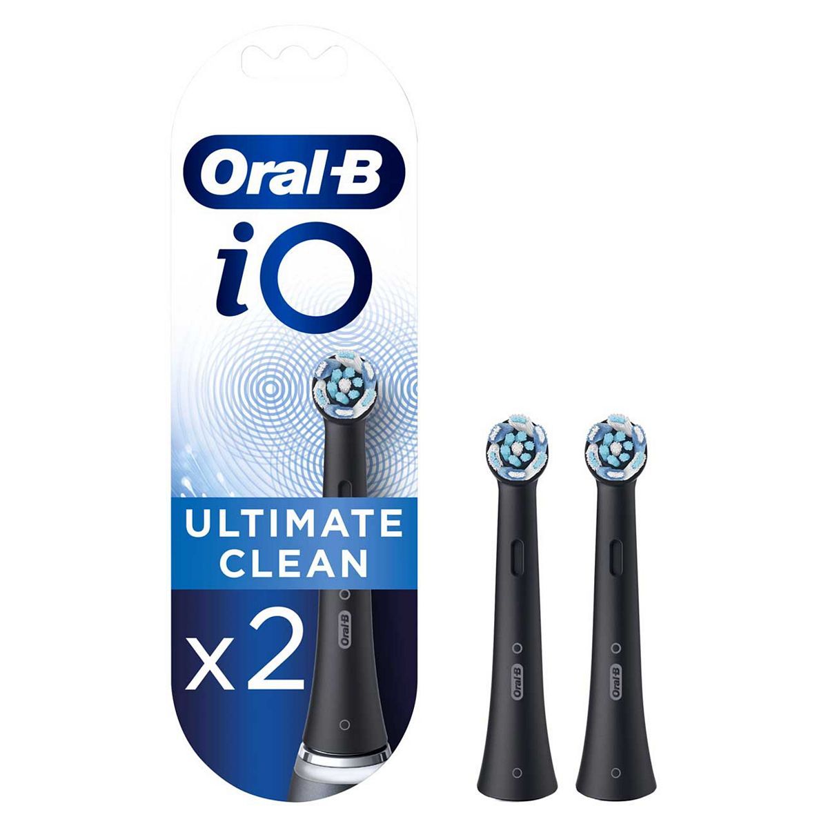 Oral-B iO™ Ultimate Clean Black Replacement Electric Toothbrush Heads 2 Pack GOODS Boots   