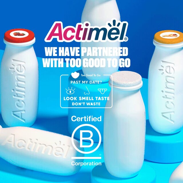 Actimel Strawberry 0% Added Sugar Fat Free Yoghurt Drink   8 x 100g