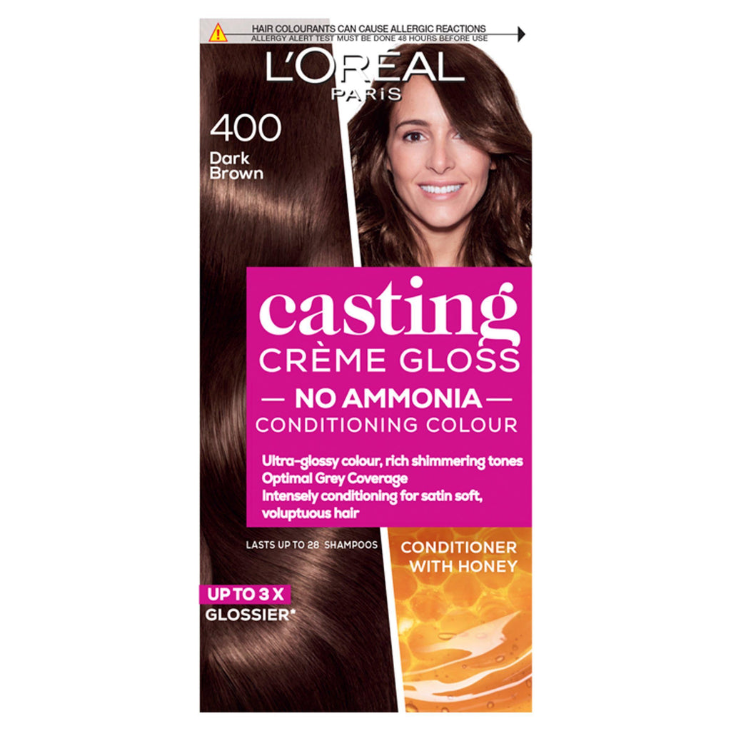 L'Oreal Paris Casting Creme Gloss Semi Permanent Hair Dye Dark Brown 400