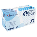 Omnitex Disposable Blue Nitrile Gloves- XL | Box-200pcs GOODS Superdrug   