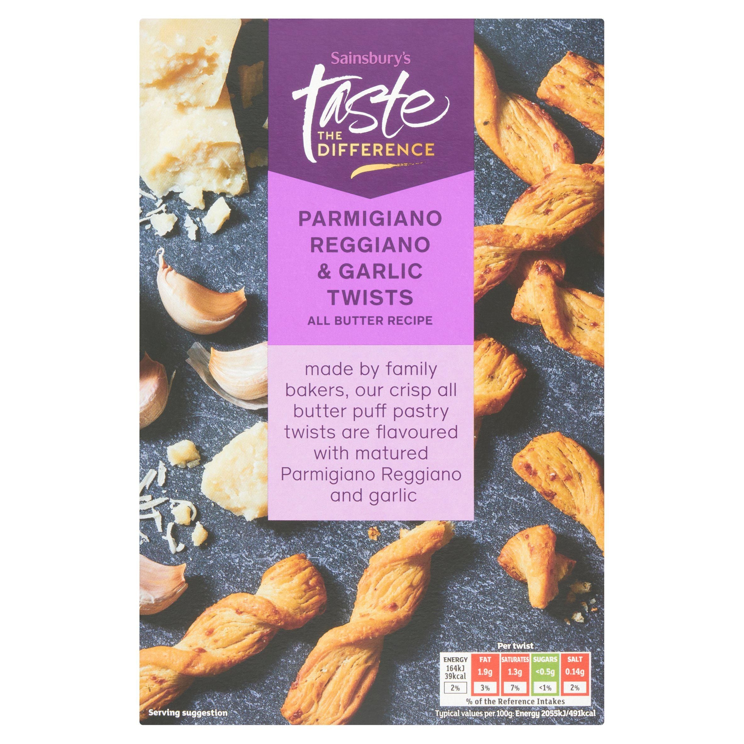 Sainsbury's Parmesan & Garlic Twists, Taste the Difference 100g GOODS Sainsburys   