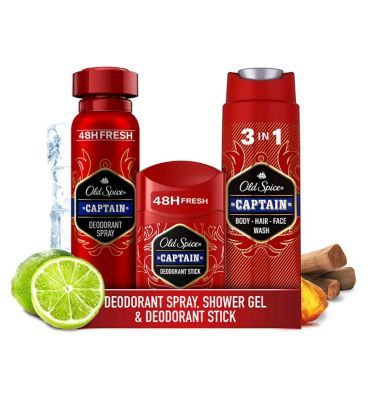 Old Spice Captain Deodorant & Shower Gel Bundle