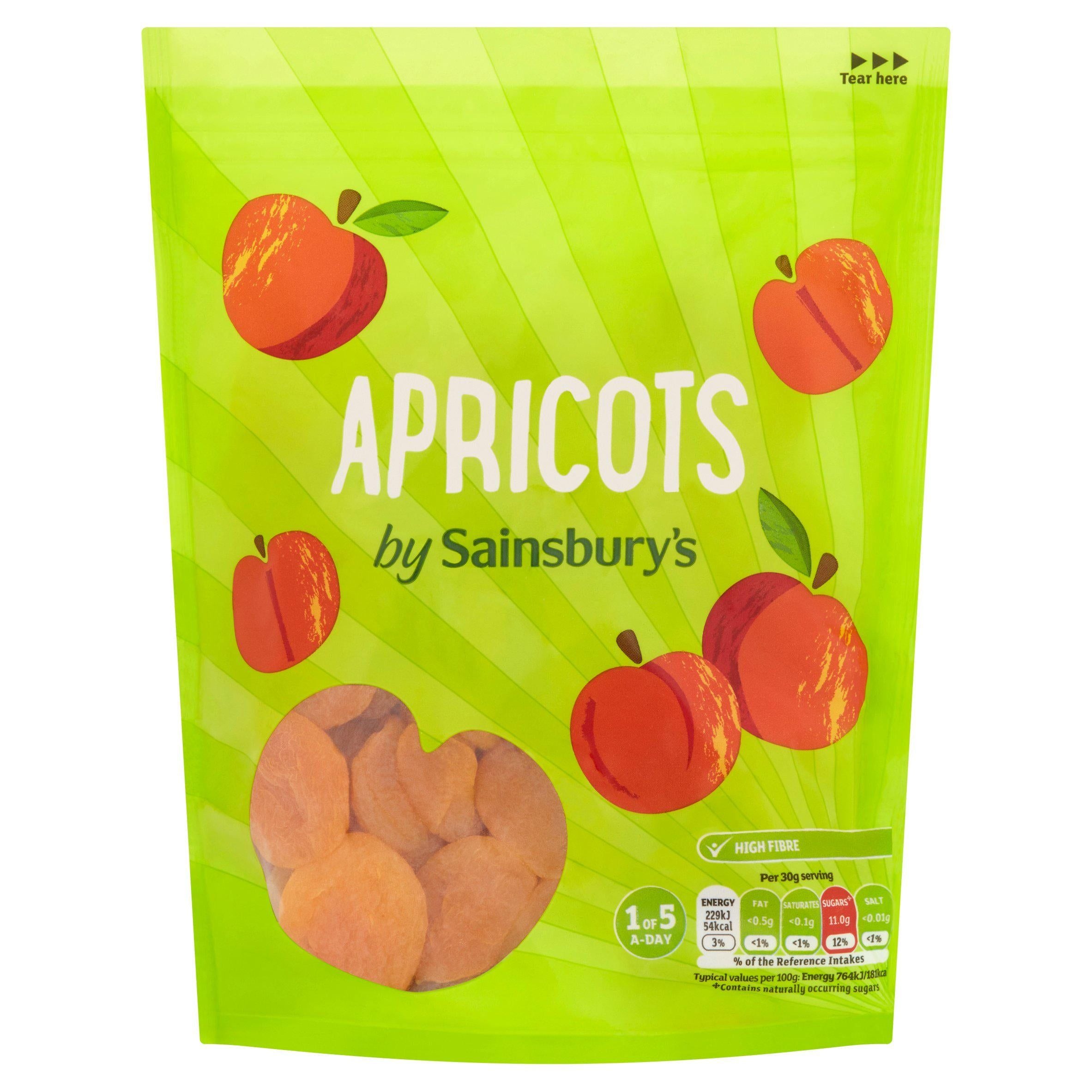 Sainsbury's Ready to Eat Dried Apricots 500g Fruit Sainsburys   