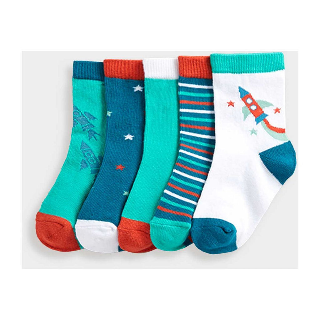 Mothercare Space Rocket Socks - 5 Pack