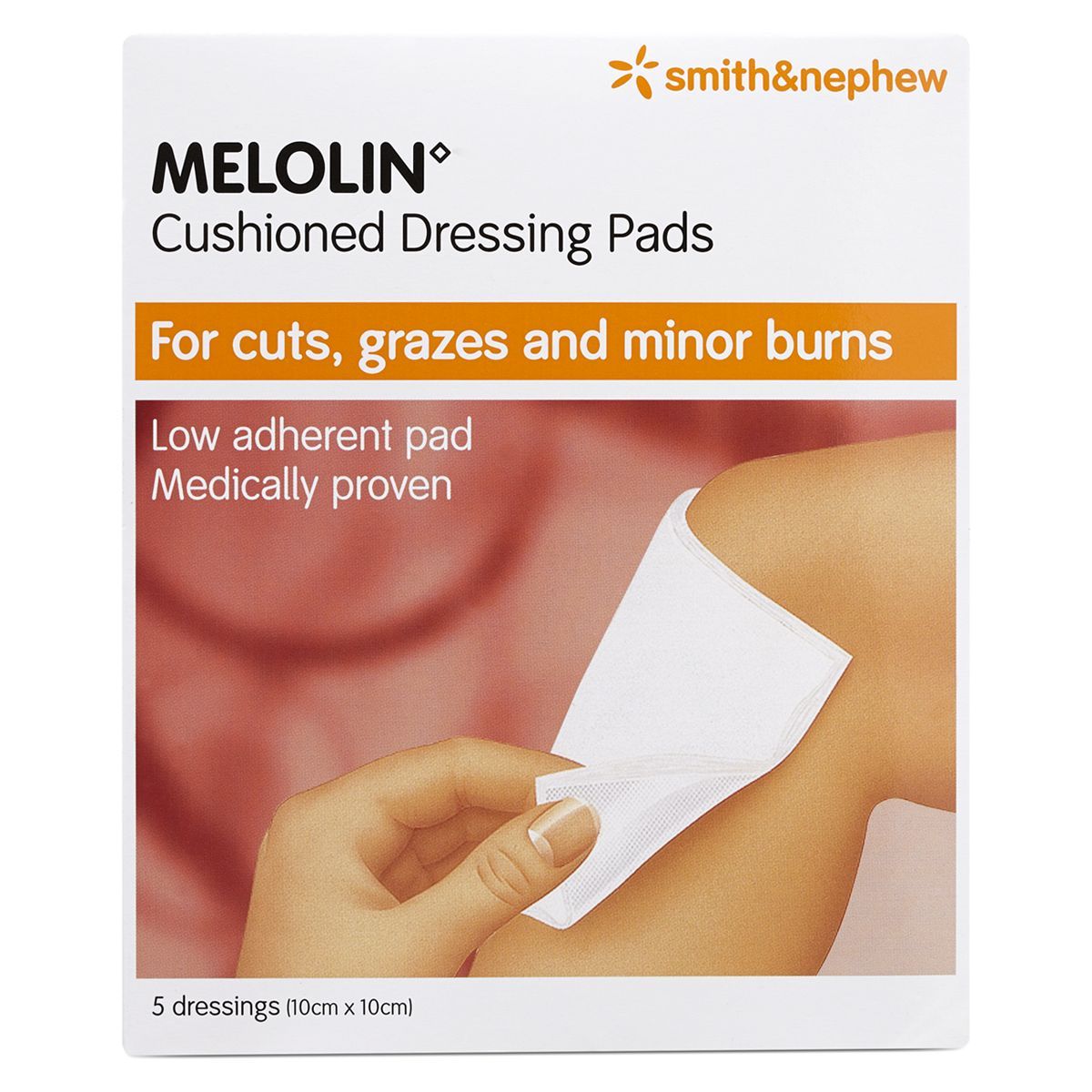 Smith & Nephew Melolin Cushioned Dressing Pads - 5 dressings (10 x10) GOODS Boots   