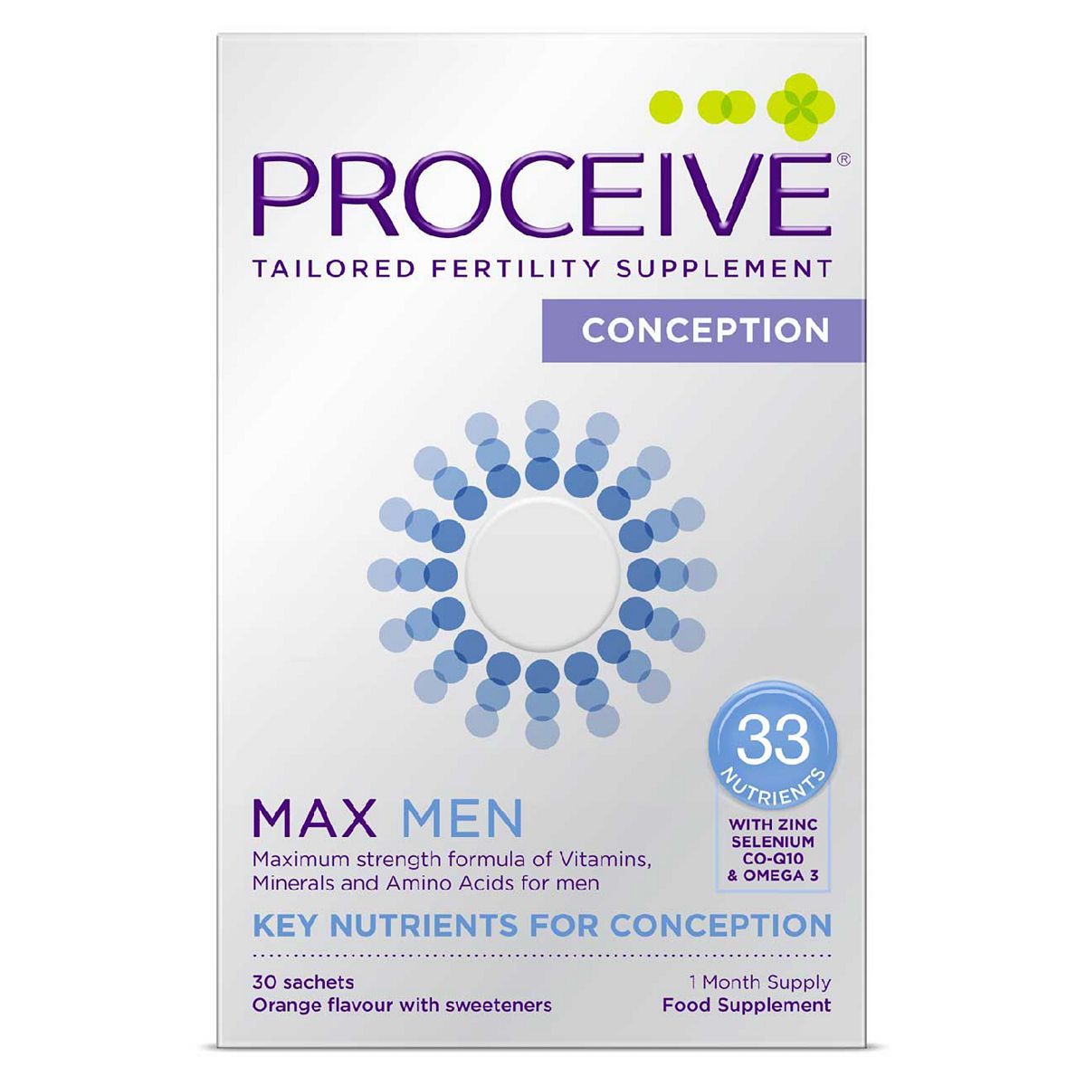 Proceive Advanced Fertility Supplement Max Men - 30 Sachets GOODS Boots   