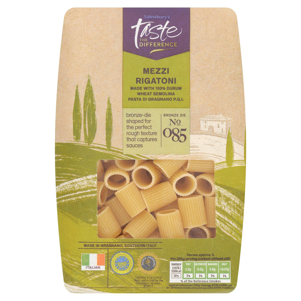 Sainsbury's Mezzi Rigatoni Pasta, Taste the Difference 500g