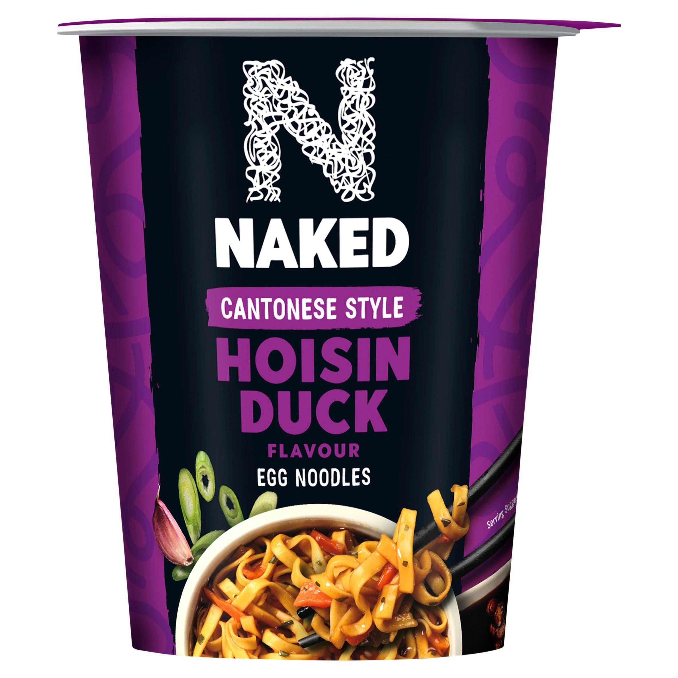 Naked Cantonese Style Hoisin Duck Egg Noodles 78g Instant snack & meals Sainsburys   