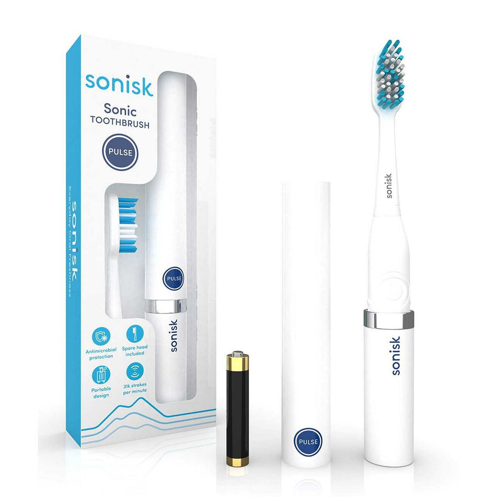 Sonisk Pulse Battery Powered Toothbrush - Brilliant White