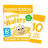 Kiddylicious Banana Maxi Wafers Baby Snacks 10x4g big packs Sainsburys   