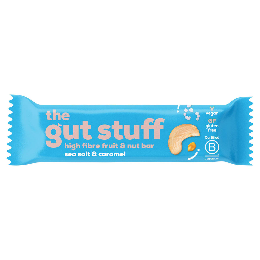 The Gut Stuff High Fibre Sea Salt Caramel Fruit & Nut Bar 35g