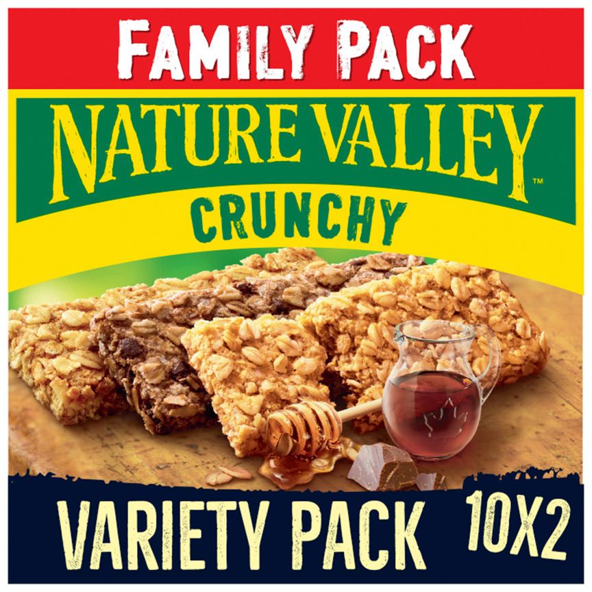 Nature Valley Crunchy Variety Pack Cereal Bars 10x2 Pack