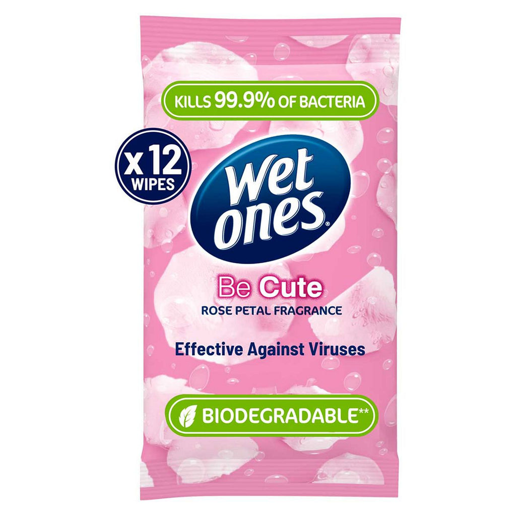 Wet Ones Be Cute Biodegradable Antibacterial Hand Wipes, 12 Pack