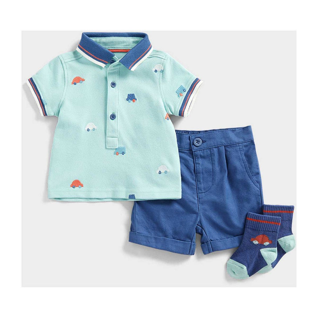 Mothercare Shorts, Polo Shirt and Socks Set