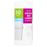 Sainsbury's Tie Top Swing Bin Liners Bags x30 50L essentials Sainsburys   