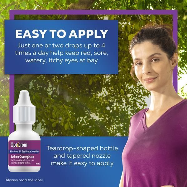 Opticrom Hayfever Eye Drops 10ml GOODS Superdrug   