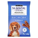 Sainsbury's Oral Care Medium Dog Dental Sticks x14 360g Dog chews Sainsburys   