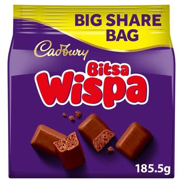 Cadbury Bitsa Wispa Chocolate Big Share Bag   185.5g