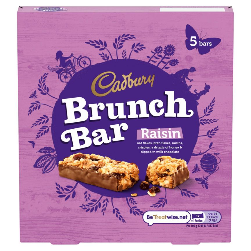 Cadbury Brunch Bar Raisin 5 Pack