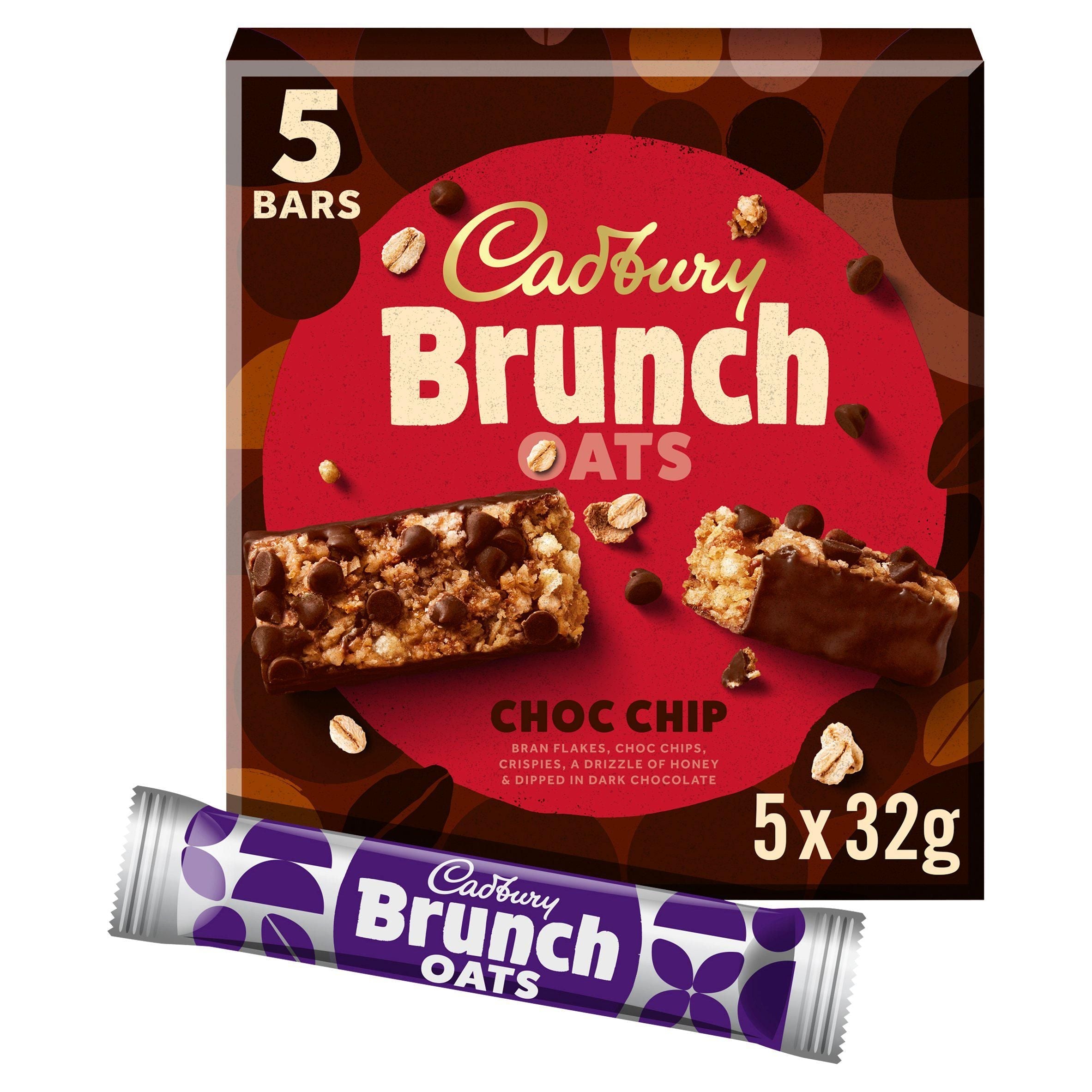 Cadbury Brunch Oats Bournville Chocolate Cereal Bar Pack x5 160g