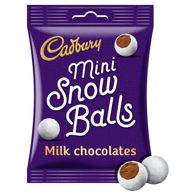 Cadbury Chocolate Mini Snowballs Bag   80g