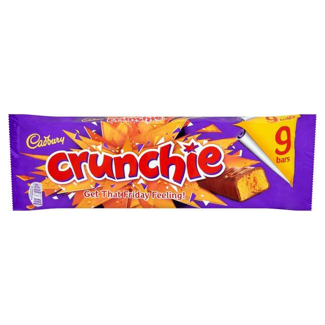 Cadbury Crunchie Chocolate Bar Multipack   9 x 26.1g