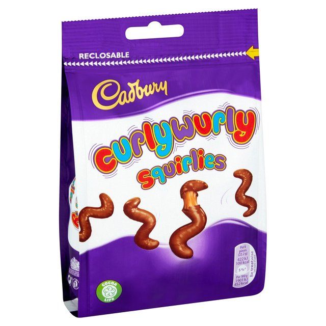 Cadbury Curly Wurly Squirlies Chocolate Bag   110g