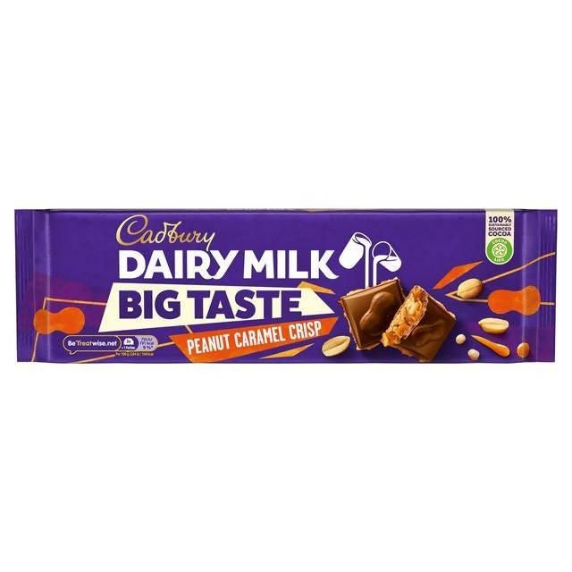 Cadbury Dairy Milk Big Taste Peanut Caramel Crisp Chocolate Bar 278g