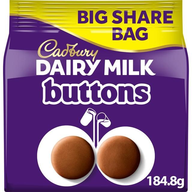 Cadbury Dairy Milk Buttons Chocolate Big Share Bag   184.8g