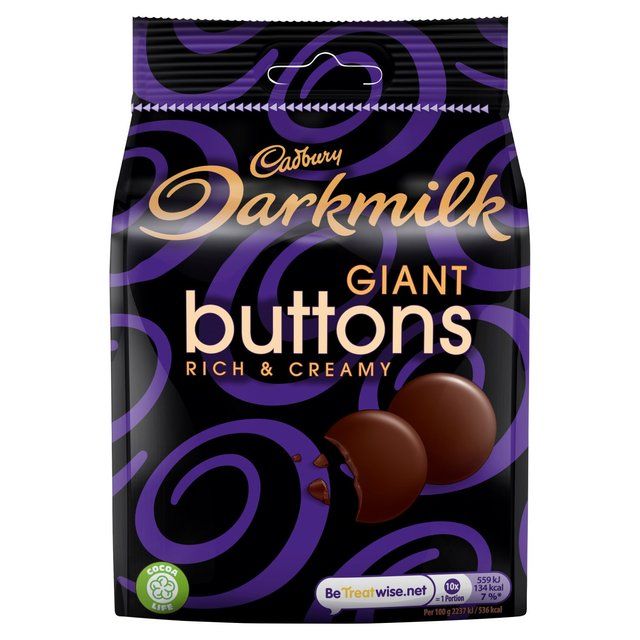 Cadbury Darkmilk Giant Buttons Chocolate Bag Default Title