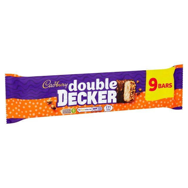 Cadbury Double Decker Chocolate Bar Multipack   9 x 37.3g