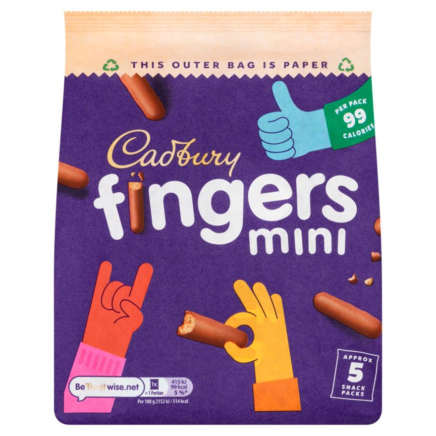 Cadbury Fingers Mini 5 x 19.3 g (96.5 g)