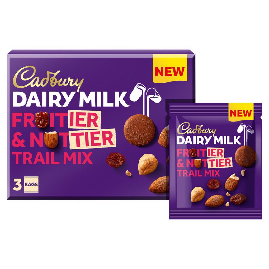 Cadbury Fruitier & Nuttier Chocolate Trail Mix Bags Multipack