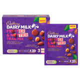 Cadbury Fruitier &amp;amp; Nuttier Chocolate Trail Mix Pack x3 105g