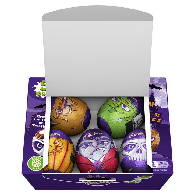 Cadbury Halloween 5 Goo Head Cream Eggs