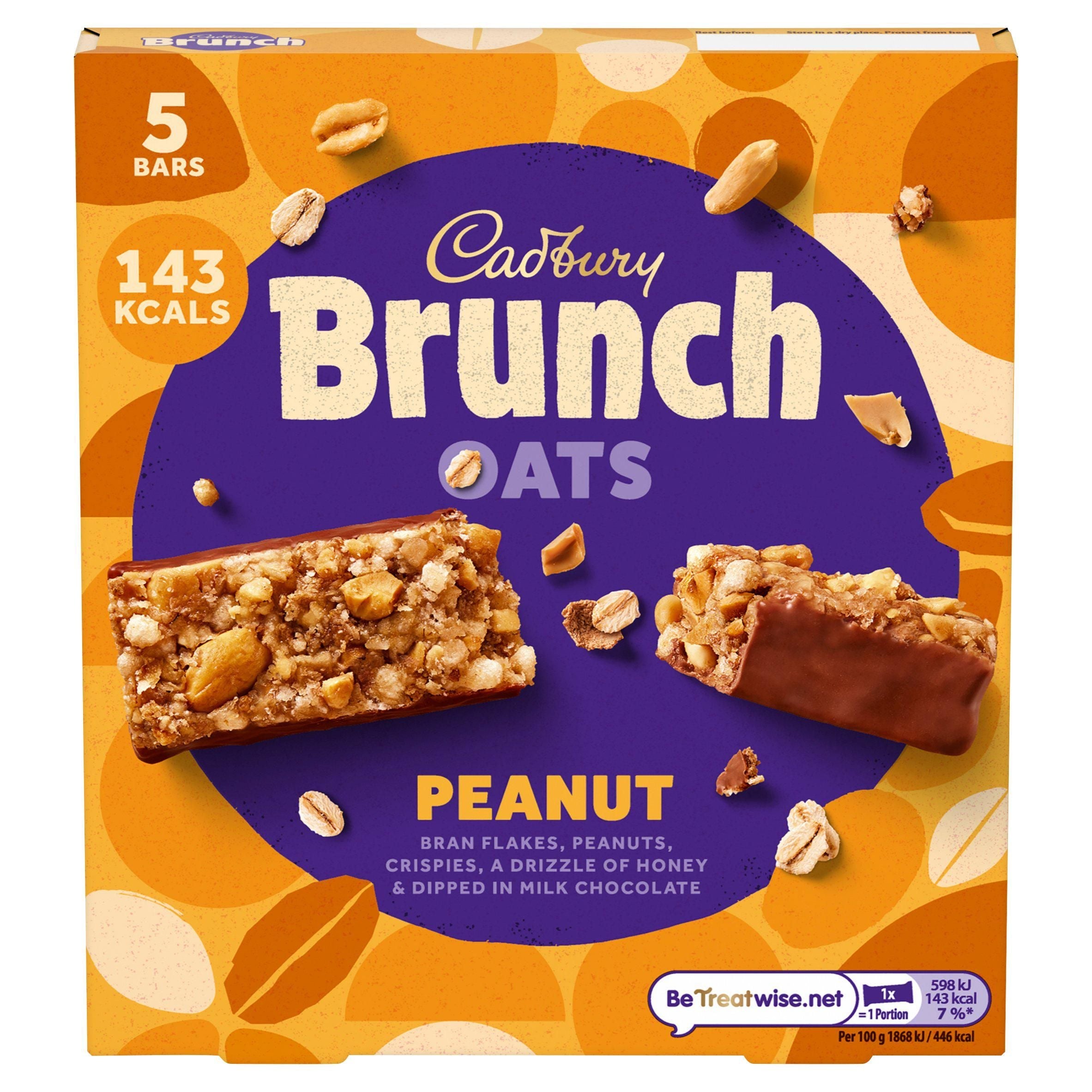 Cadbury Peanut Brunch Cereal Bar Multipack 5x32g