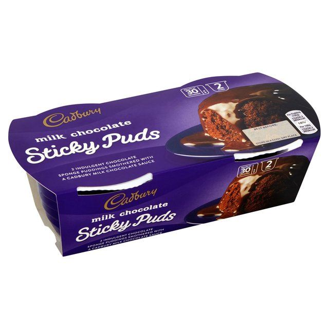 Cadbury Sticky Puds Milk Chocolate   2 per pack