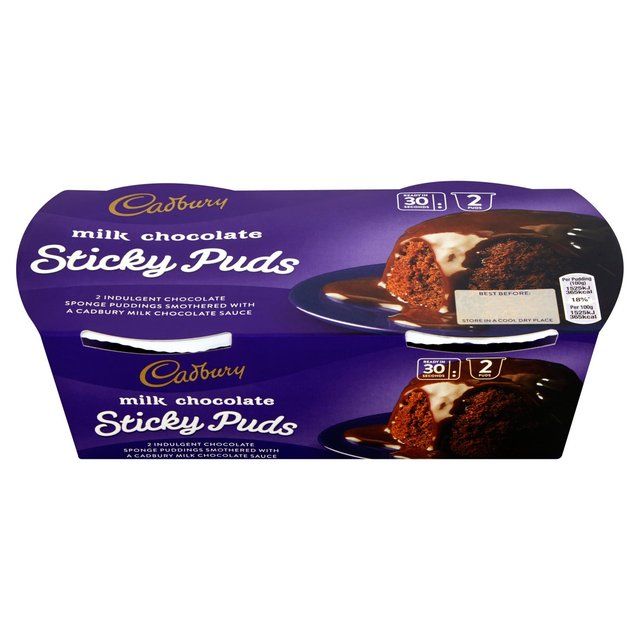 Cadbury Sticky Puds Milk Chocolate   2 per pack