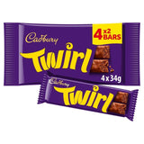 Cadbury Twirl Chocolate Bar Multipack   4 x 34g