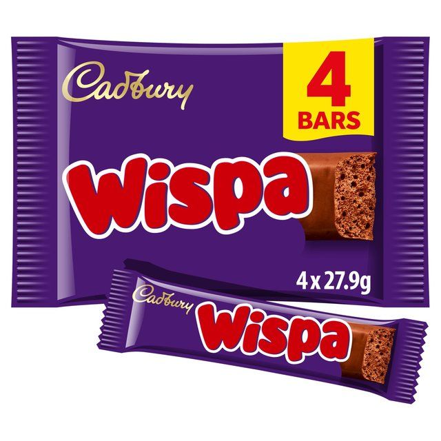 Cadbury Wispa Chocolate Bar Multipack   4 x 27.9g