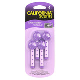 California Scents Monterey Vanilla Vent Sticks Car Air Fresheners   4 per pack