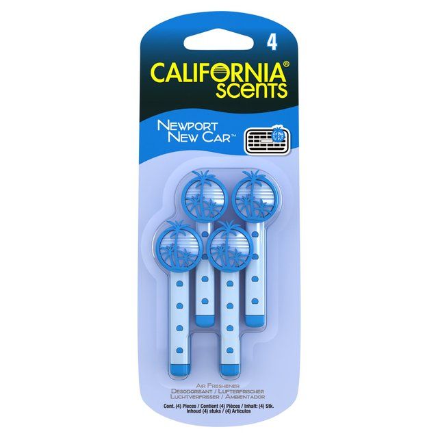 California Scents Newport New Car Vent Sticks Car Air Fresheners   4 per pack