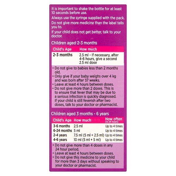 Calpol Infant 2+ Months Sugar &amp;amp; Colour Free Suspension 100ml