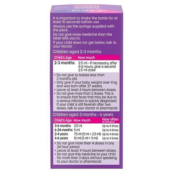 Calpol Infant 2+ Months Sugar Free Suspension 100ml