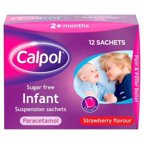 Calpol Sugar Free Infant Suspension Sachets 2+ Months 12s