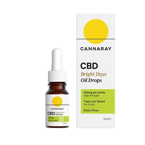 Cannaray Cbd Bright Days Oil Drops 500Mg 10Ml