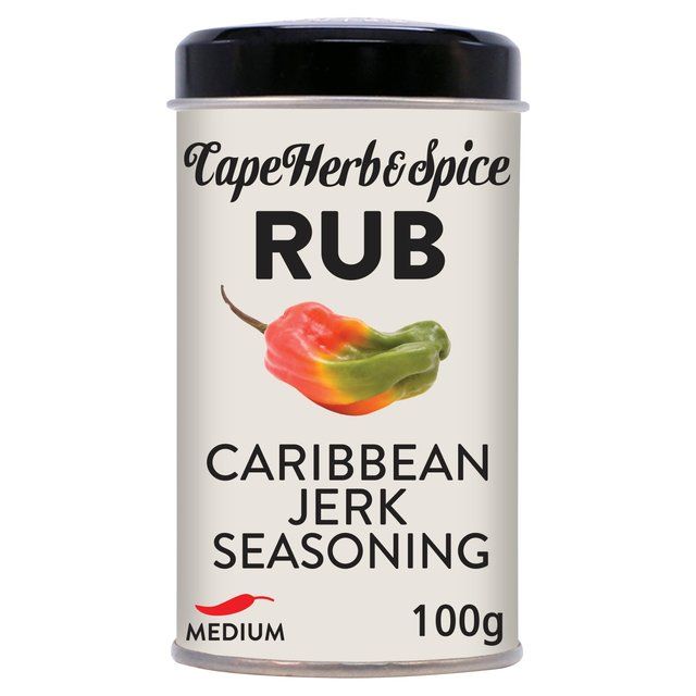 Cape Herb &amp;amp; Spice Caribbean Jerk Seasoning Rub Tin   100g