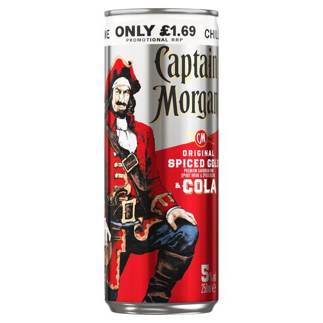 Captain Morgan Spiced Rum & Cola Ready to Drink