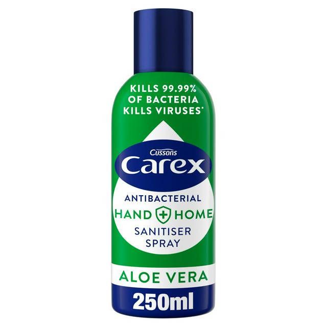 Carex Aloe Vera Antibacterial Hand &amp;amp; Home Surface Sanitiser Spray 250ml